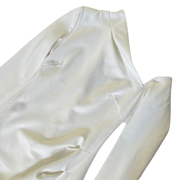 NICHOLAS Shiloh Cold Shoulder Midi Dress in Milk - Picture 3 of 12